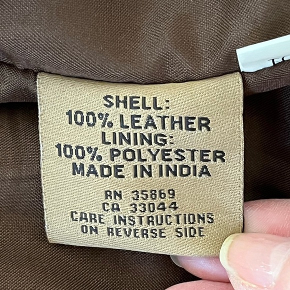 Saguaro by Roper Western Vest Men's Size L Leather Brown Snap Button Rodeo - Picture 13 of 16